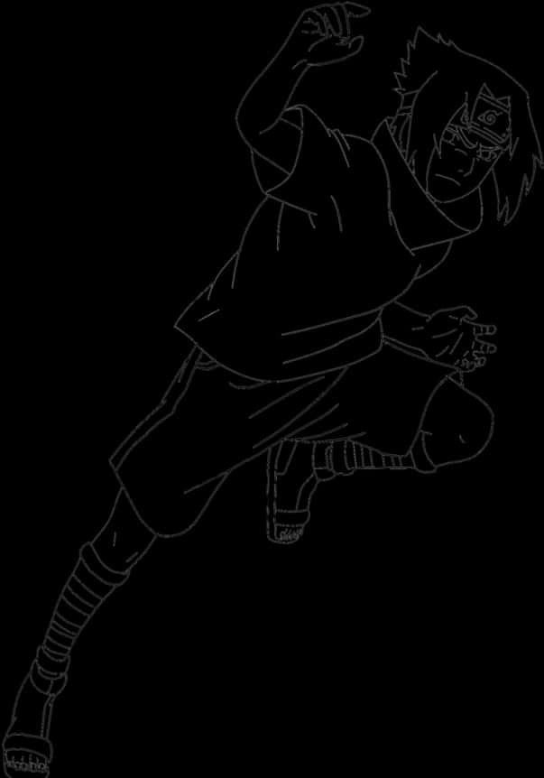 Sasuke Uchiha Ninja Stance