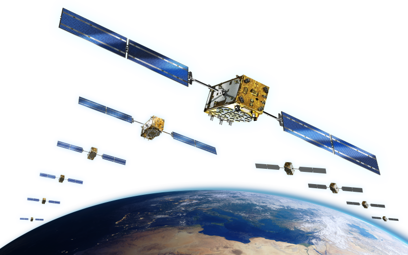 Satellite Deployment Sequence Earth Background