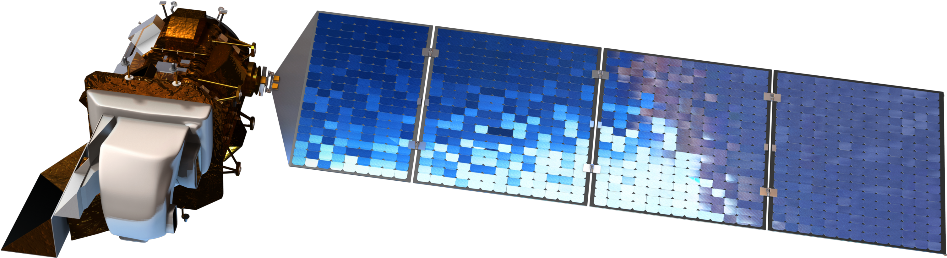 Satellitewith Solar Panels3 D Model