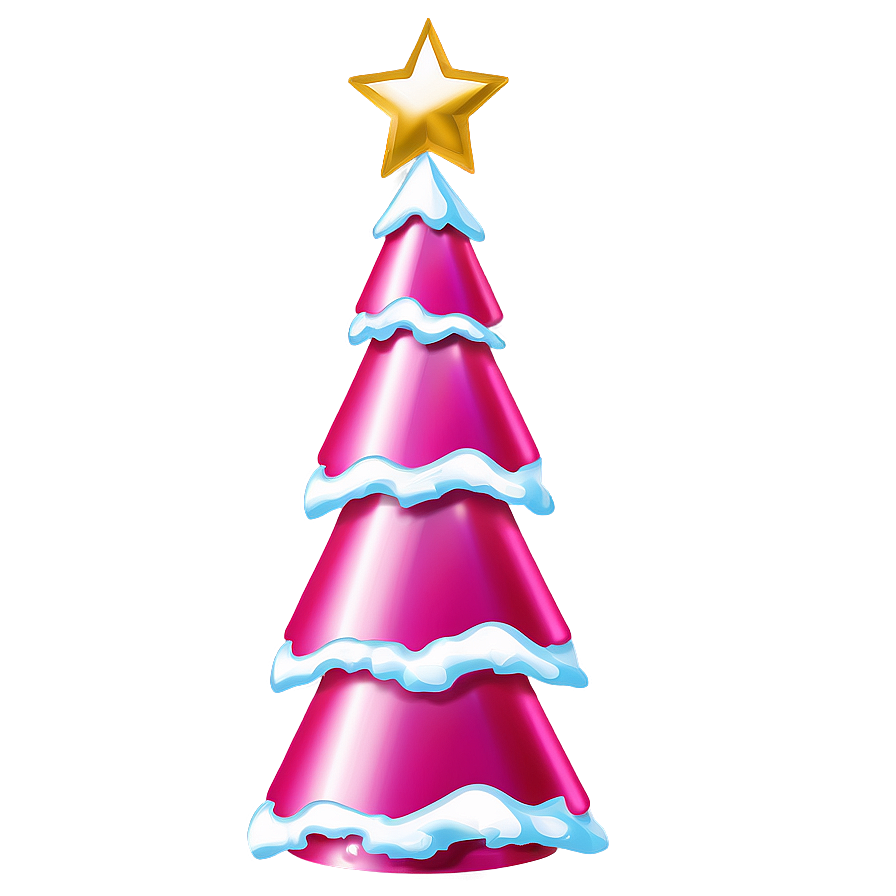 Satin Pink Christmas Tree Png Odx