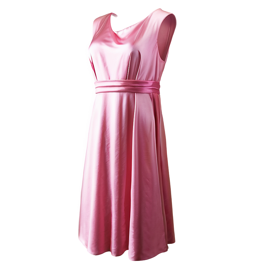 Satin Pink Dress Png Yiq41