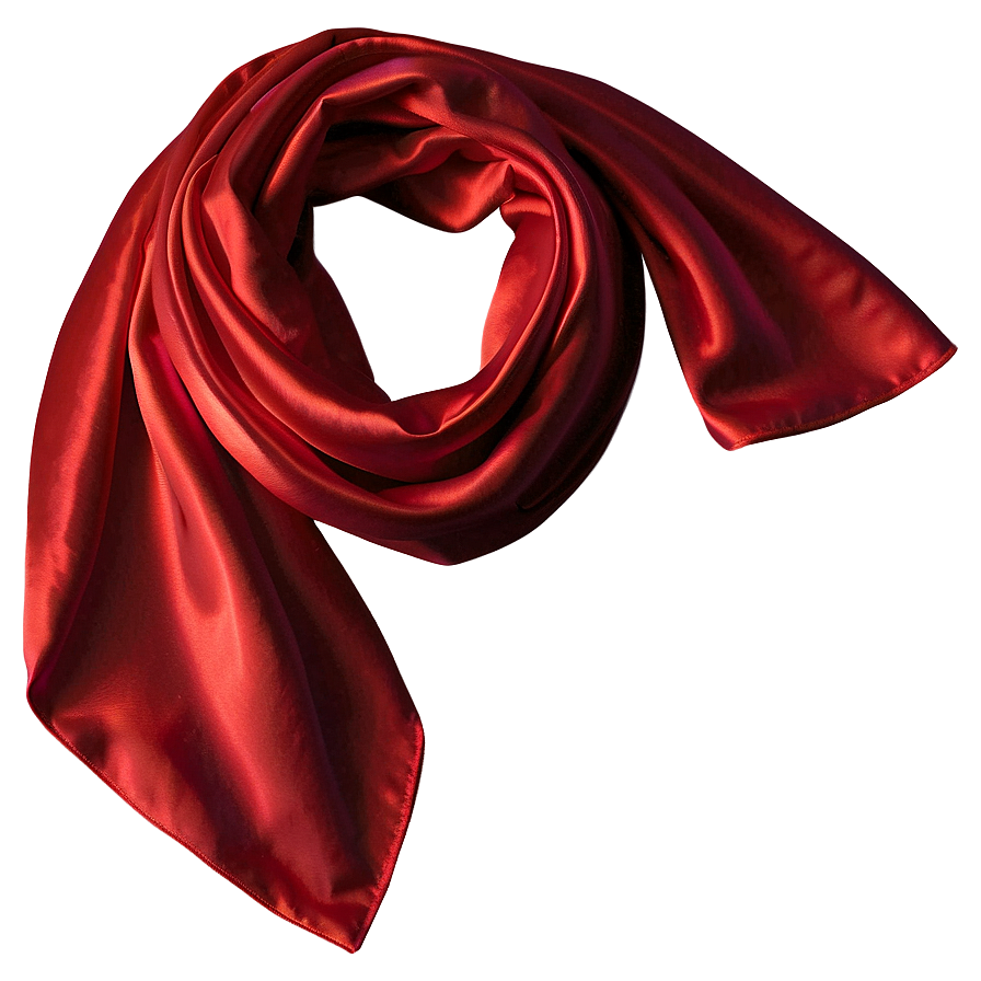 Satin Red Scarf Png 60