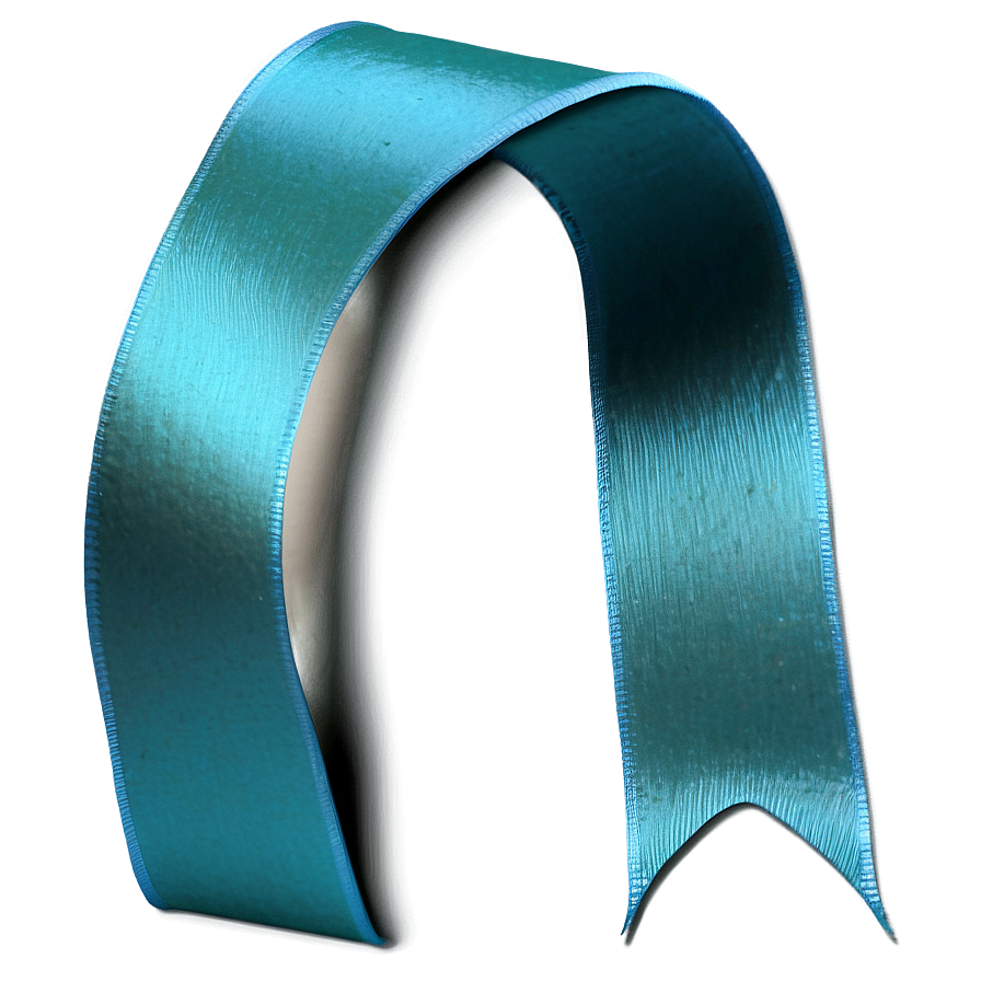 Satin Teal Ribbon Image Png 06282024