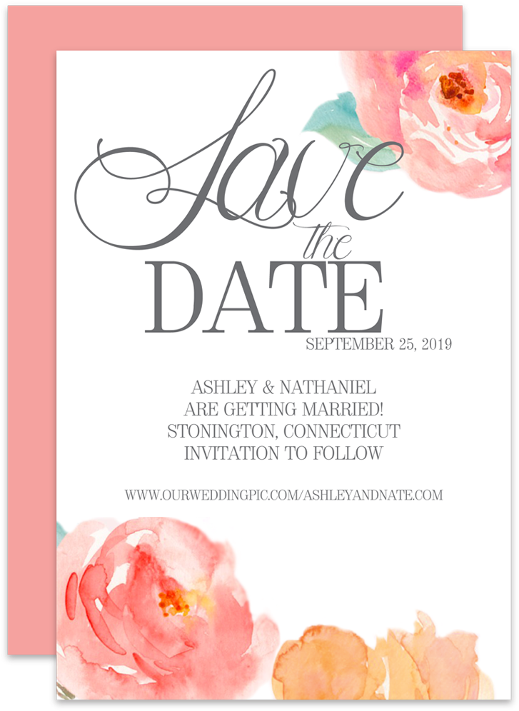 Save The Date_ Ashley And Nathaniel_ Wedding Announcement
