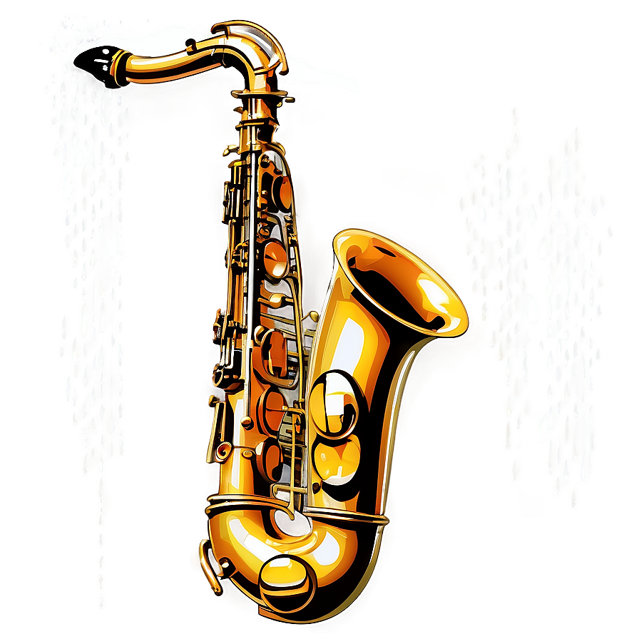 Saxophone In Winter Scene Png Rch19