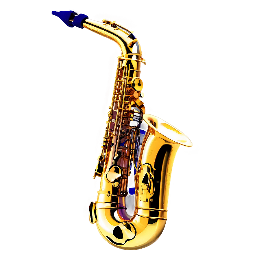 Saxophone With Glitter Effect Png Agb