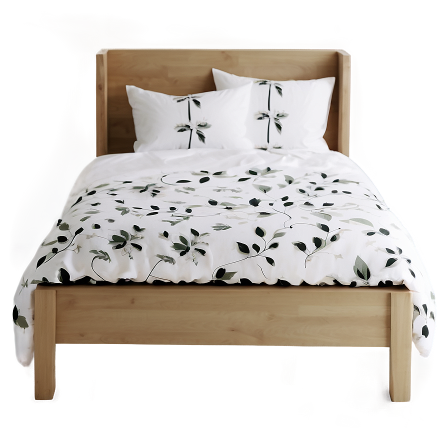 Scandinavian Style White Bed Png Rlk28