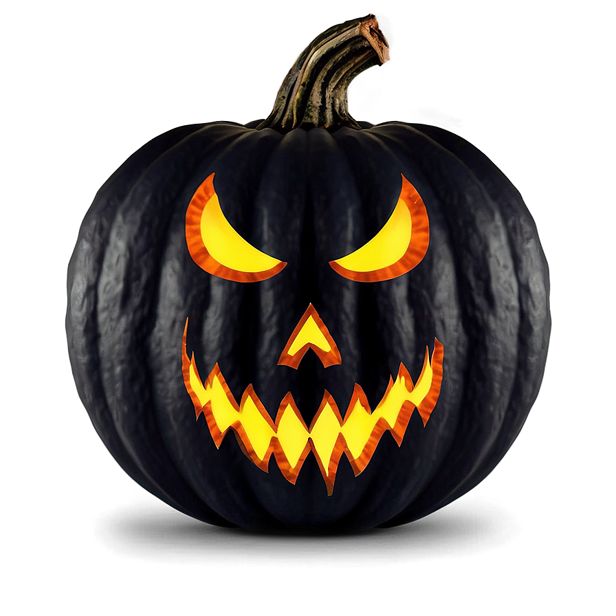 Scary Black Pumpkin Face Png Iyv78