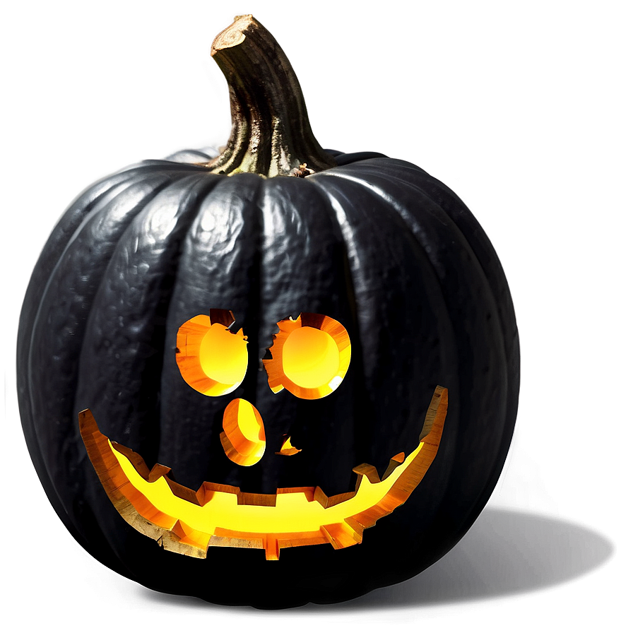 Scary Black Pumpkin Face Png Qtj