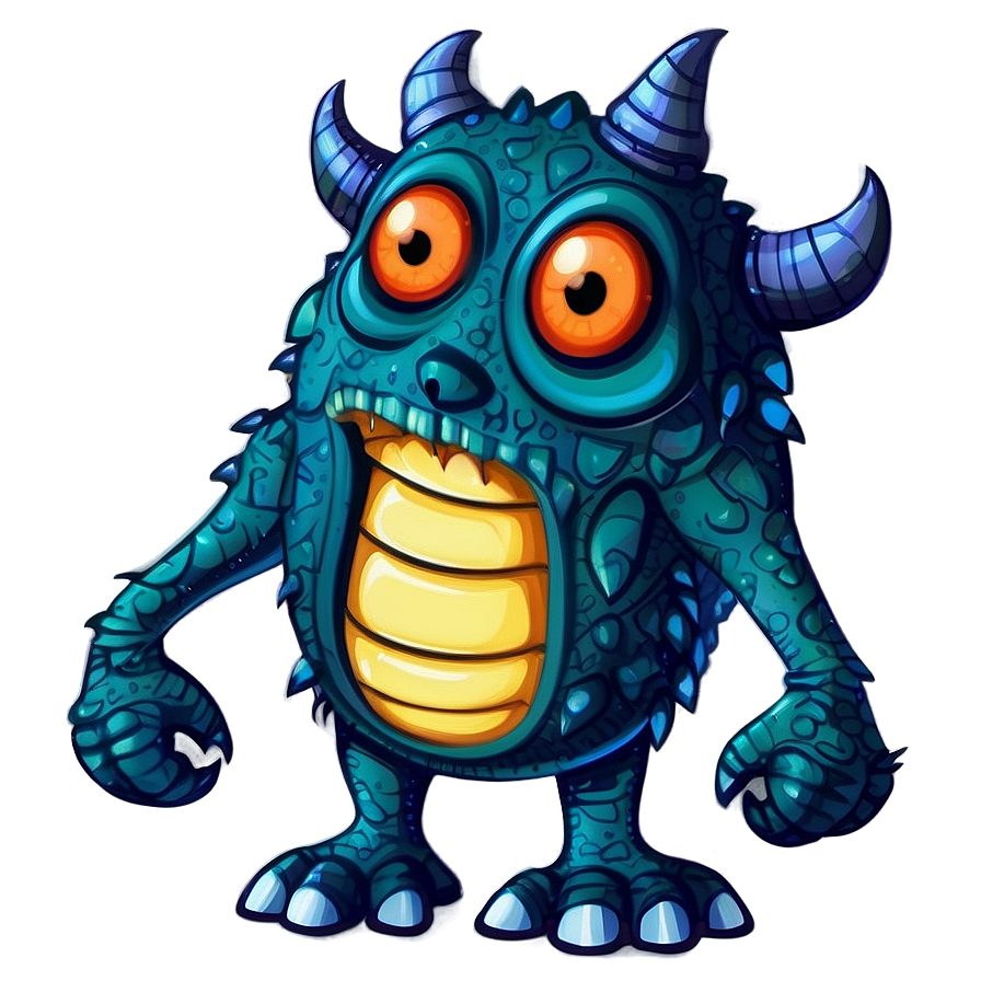 Scary Monster Cartoon Png Vhj