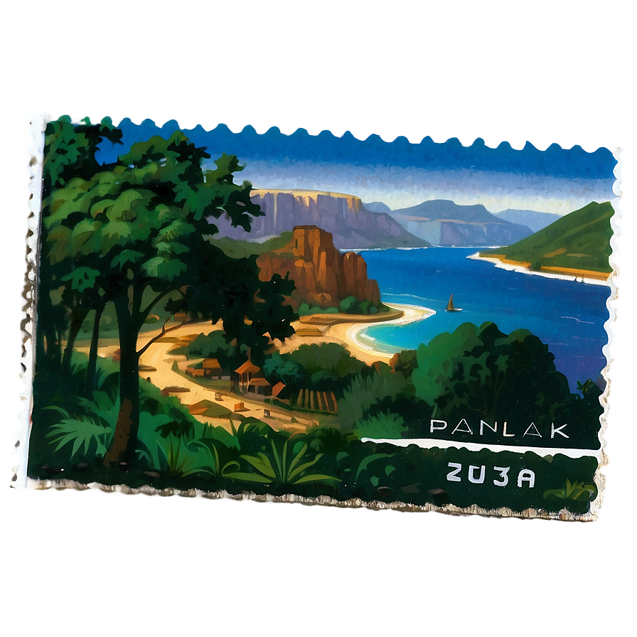 Scenic Postcard Stamp Png 06272024