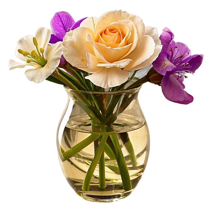 Scented Flowers In Vase Png 06272024