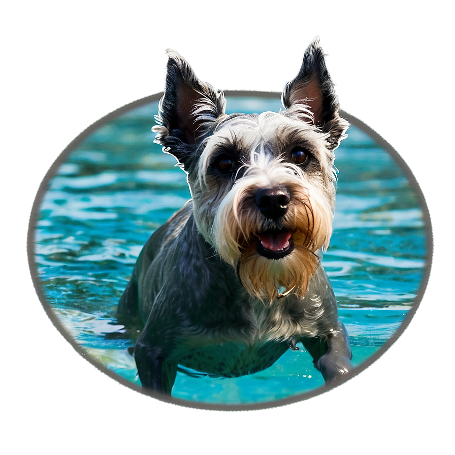 Schnauzer Swimming Png 06262024