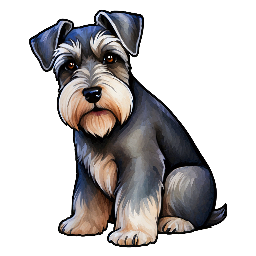 Schnauzer Watercolor Art Png Xlm77