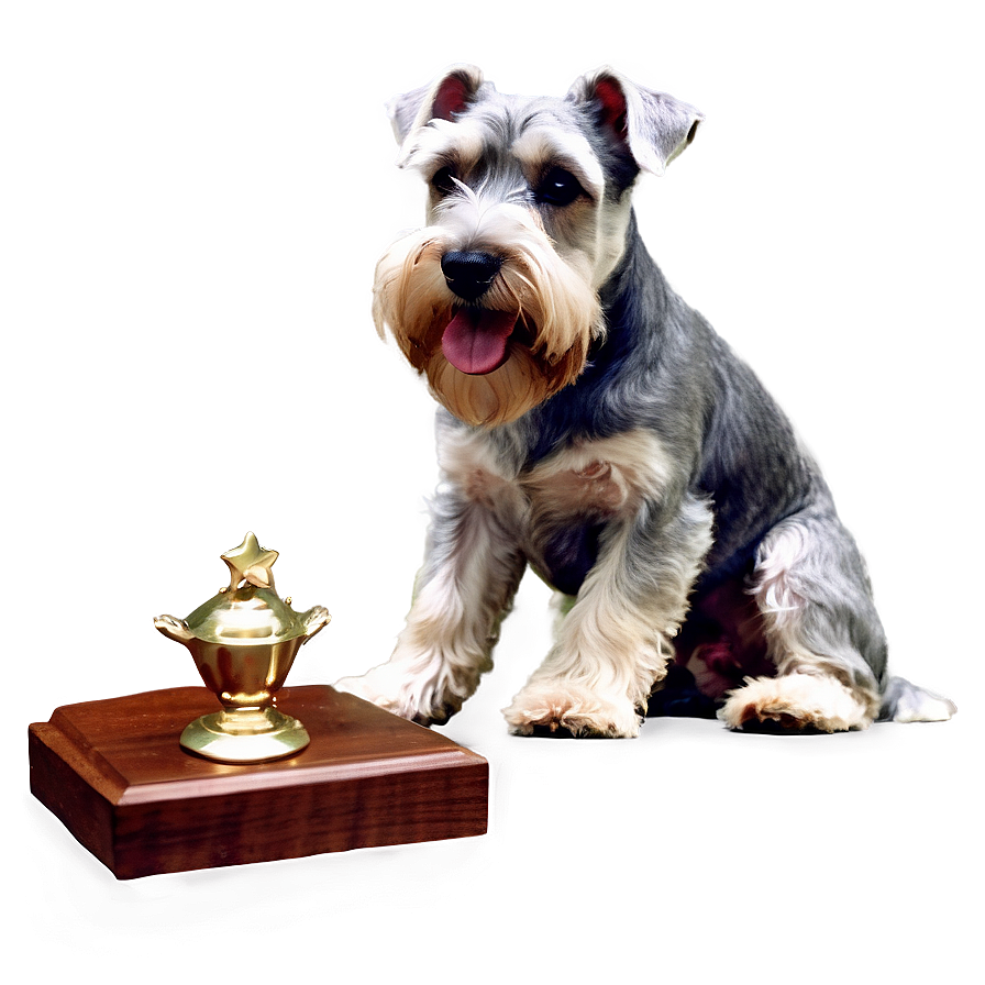 Schnauzer With Trophy Png Sen