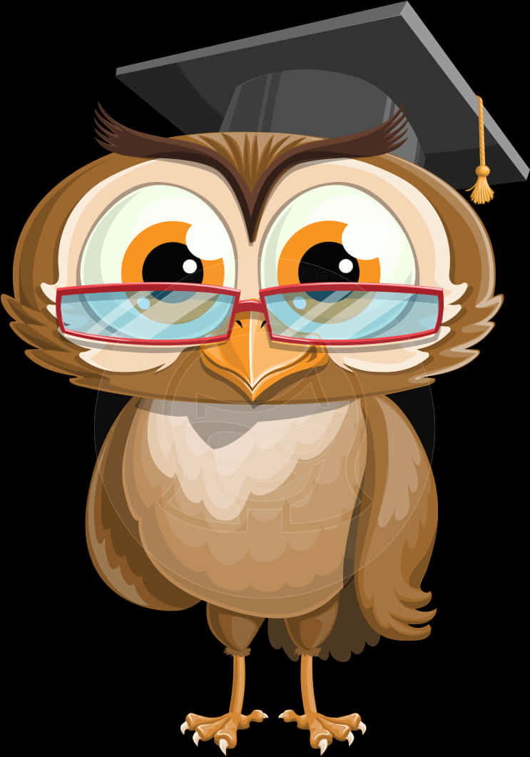 Scholarly Owl Cartoon Character