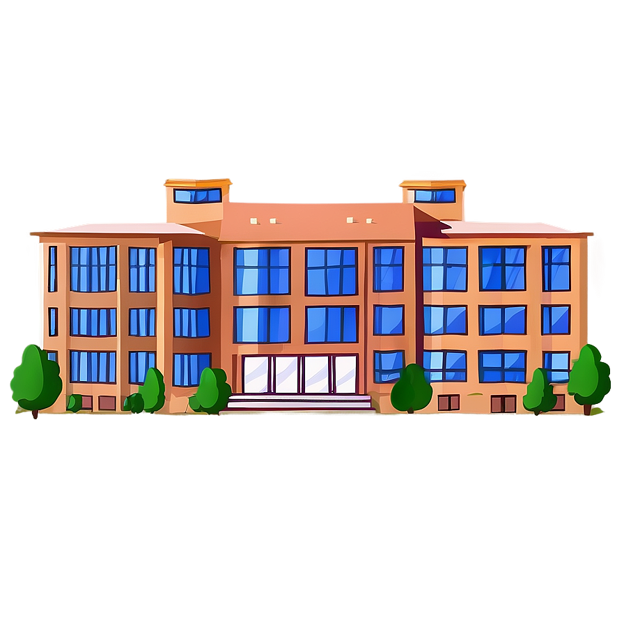 School Building Cartoon Png Yre