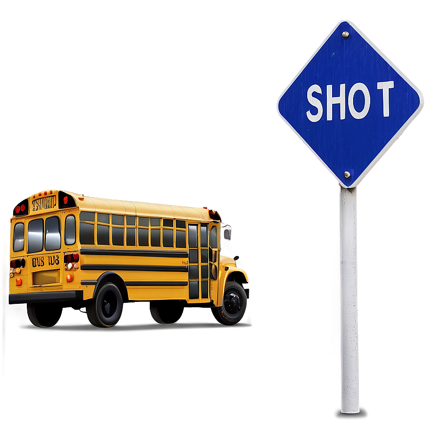 School Bus Passing Sign Png Wmv9