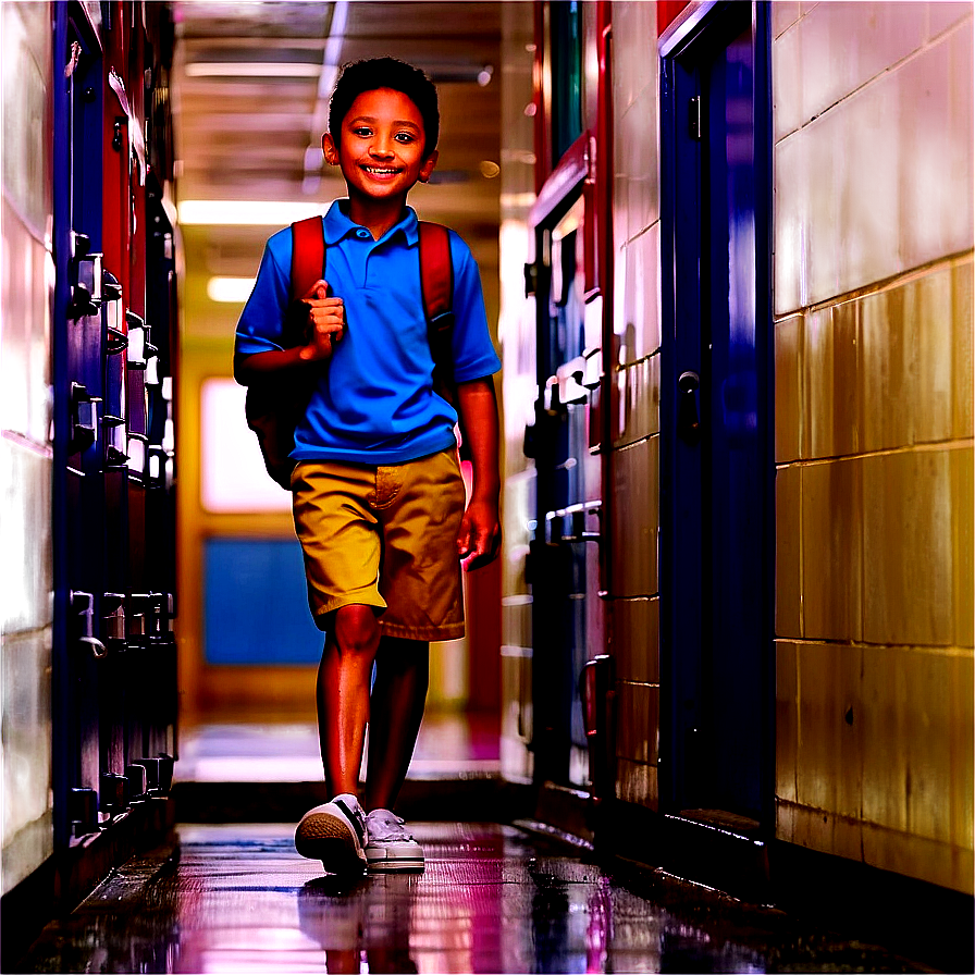 School Hallway First Day Png Eas84