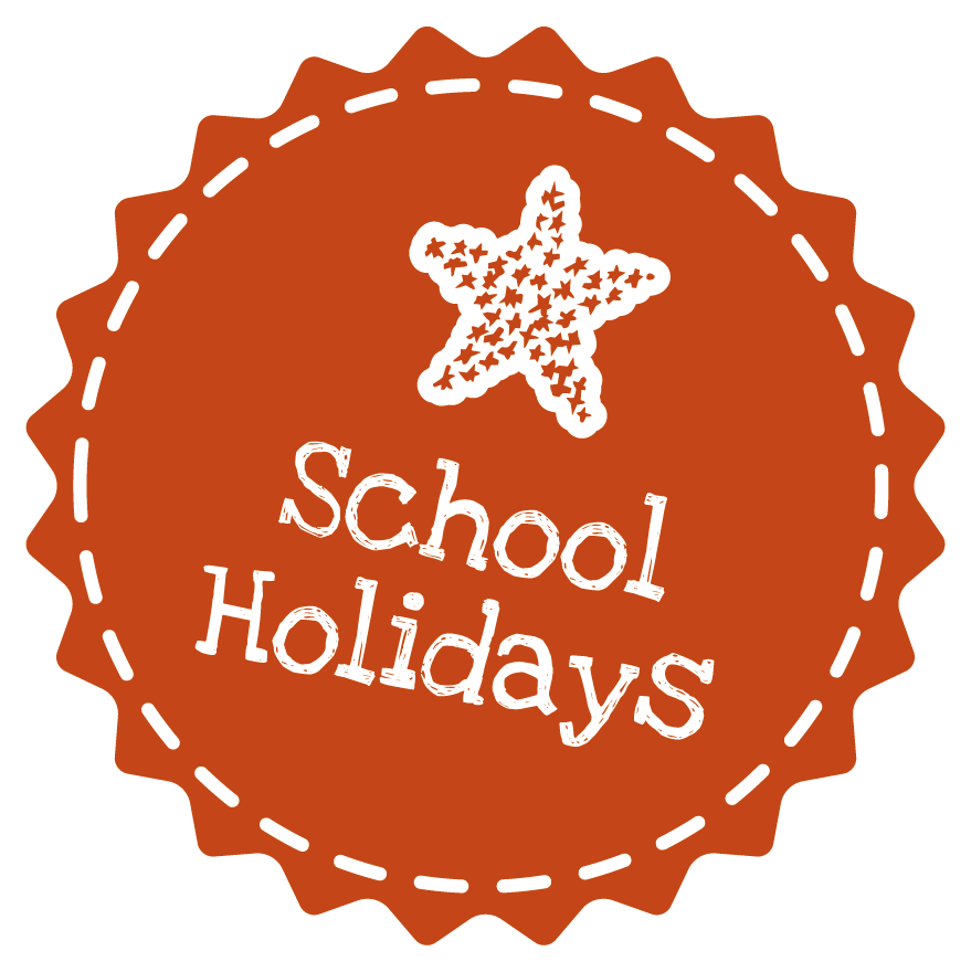 School Holidays Stamp Graphic