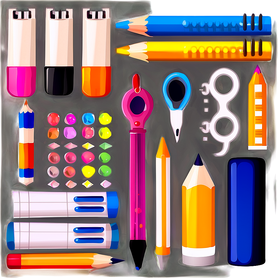 School Supplies Vector Png 05212024