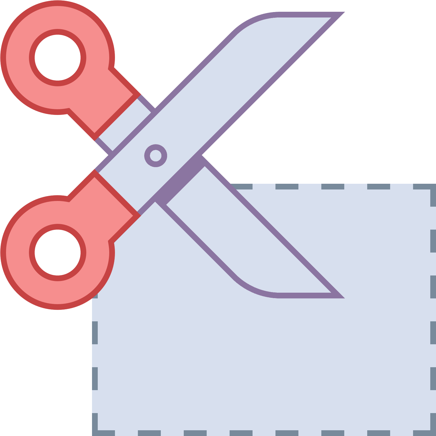 Scissorsand Dotted Line Icon