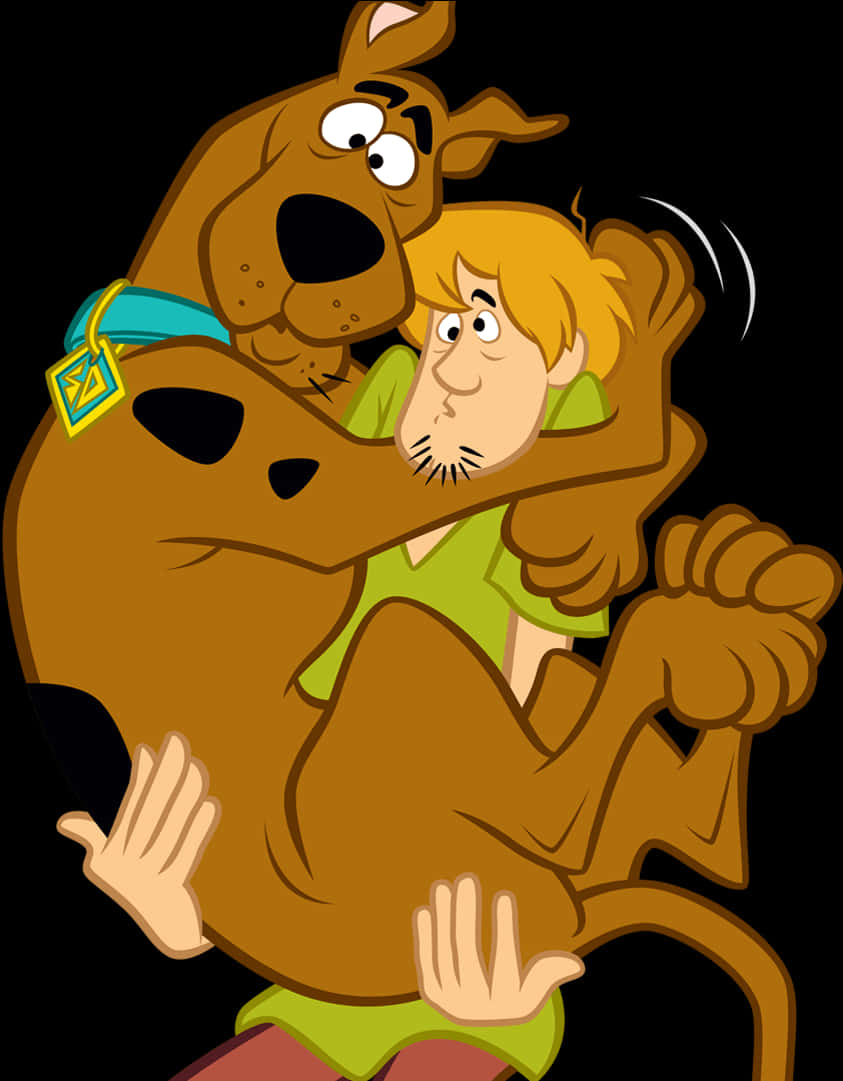 Scooby Doo Hugging Shaggy