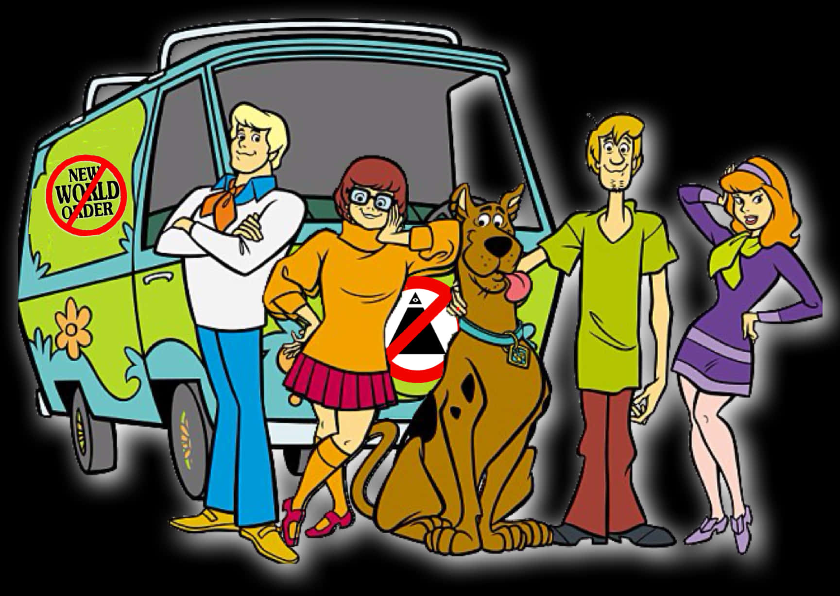 Scooby Doo Teamand Mystery Machine