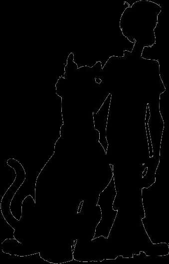 Scooby Dooand Shaggy Silhouette