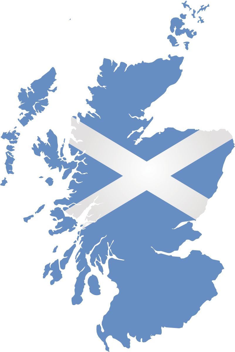 Scotland Flag Map Graphic