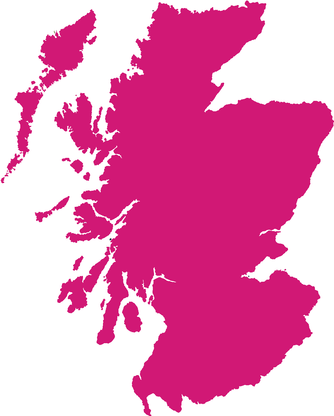 Scotland Map Silhouette Pink