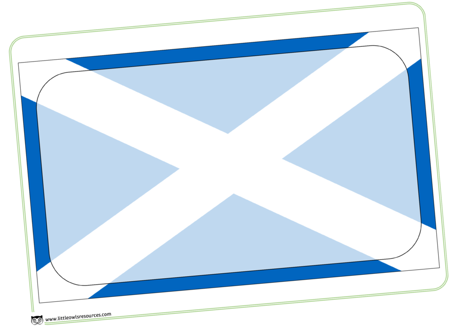 Scottish Flag Illustration