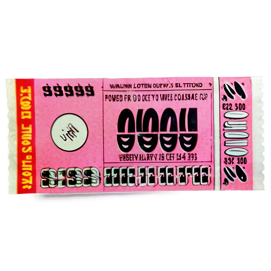 Scratch Off Lottery Ticket Pink