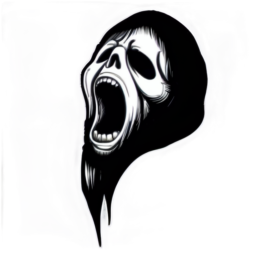 Scream Black And White Png 05232024