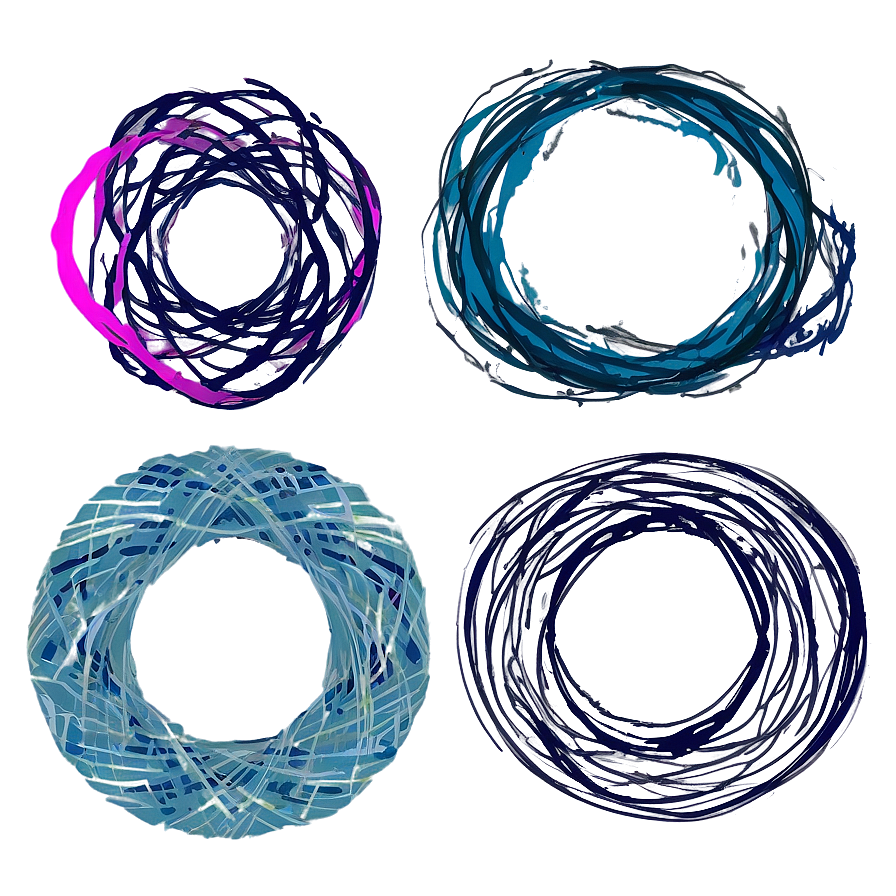 Scribble Circle Shapes Png Iei