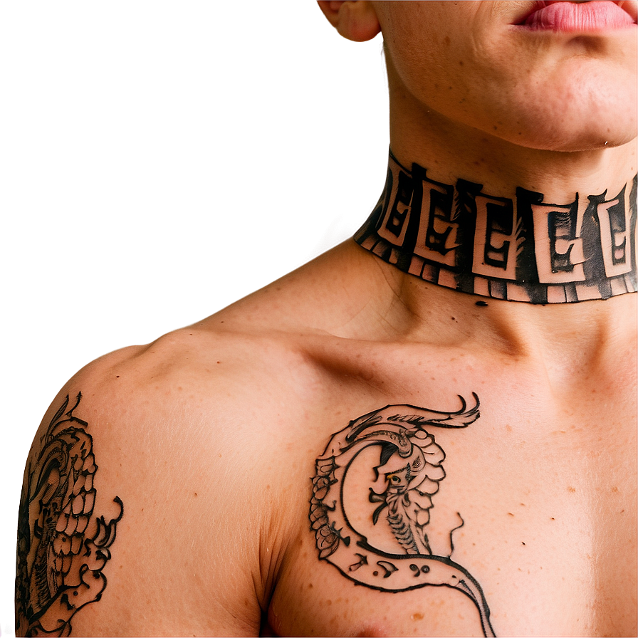 Script Neck Tattoo Imagery Png Pbp