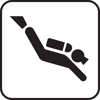 Scuba Diver Sign Icon