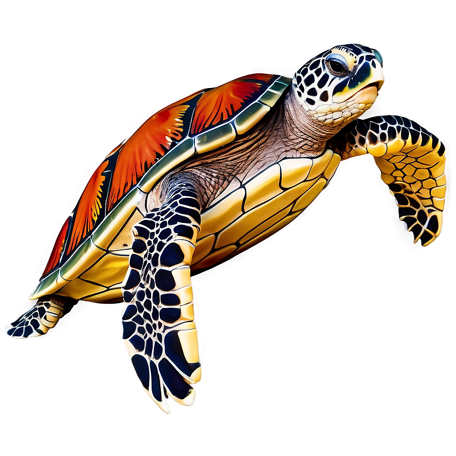 Sea Turtle With Coral Reef Png 05242024