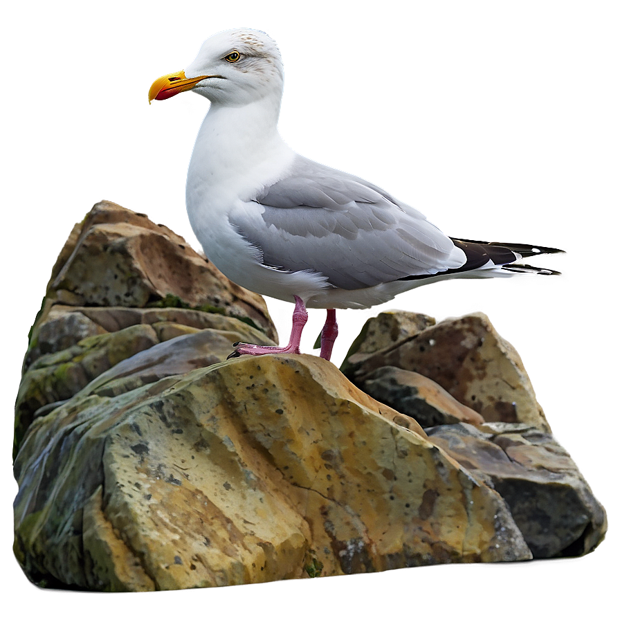 Seagull On Rock Png 05242024