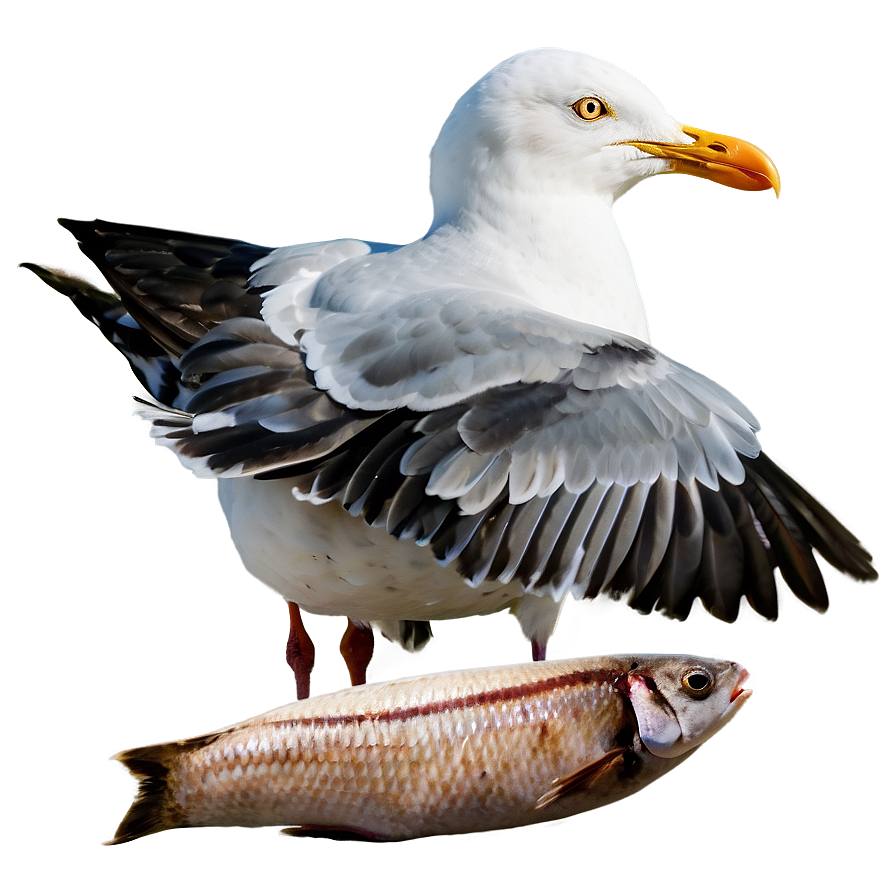 Seagull With Fish Png 52