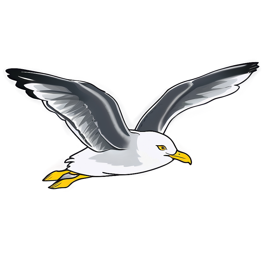 Seagull With Wings Tucked Png Txq