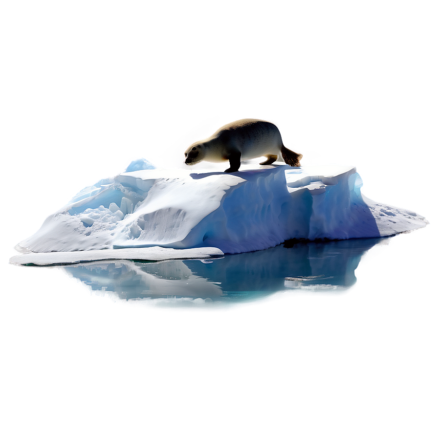 Seal On Iceberg Png Van