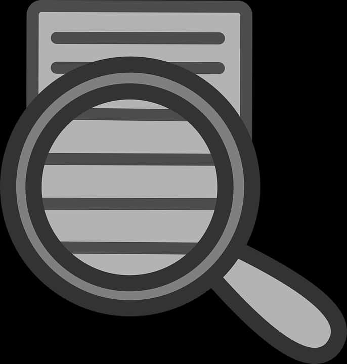 Search Icon Magnifying Glass Document