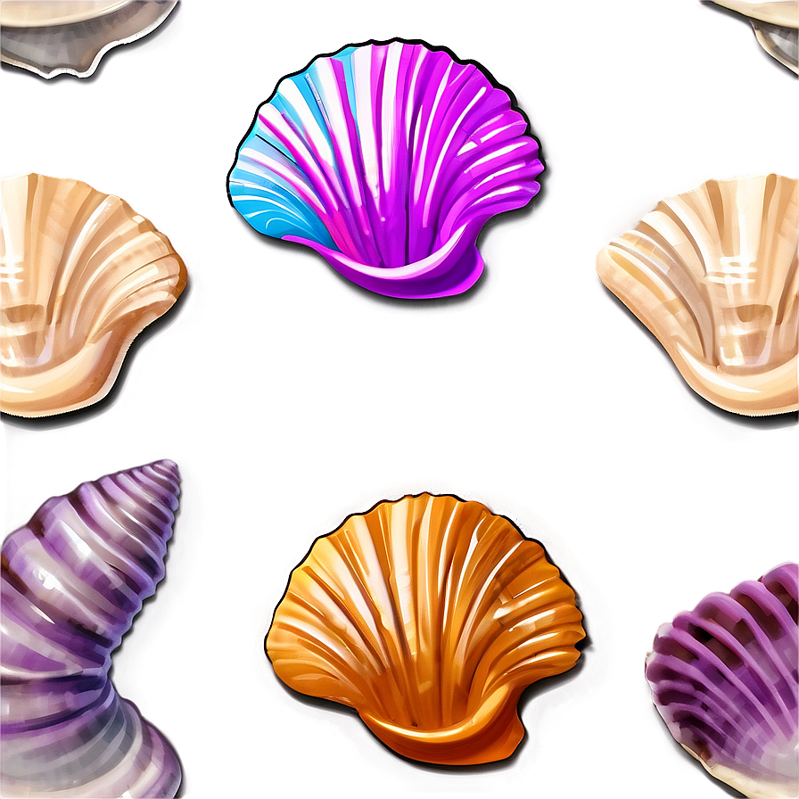 Seashell Seamless Pattern Png Pxp