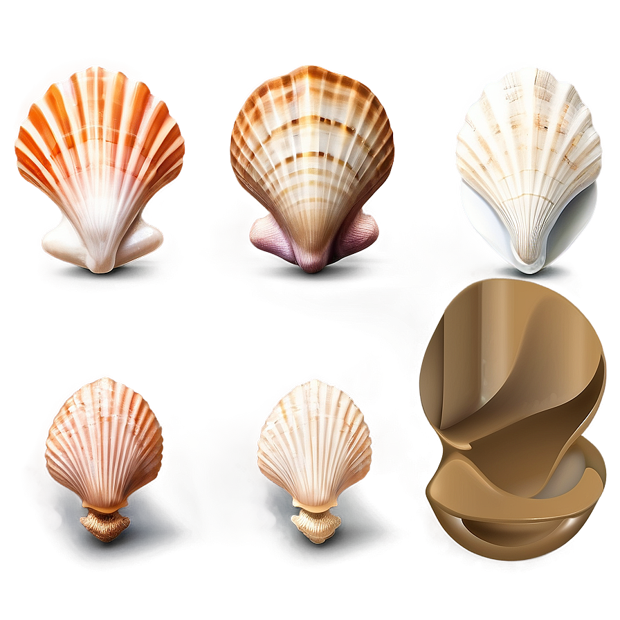 Seashell Set Clipart Png 2