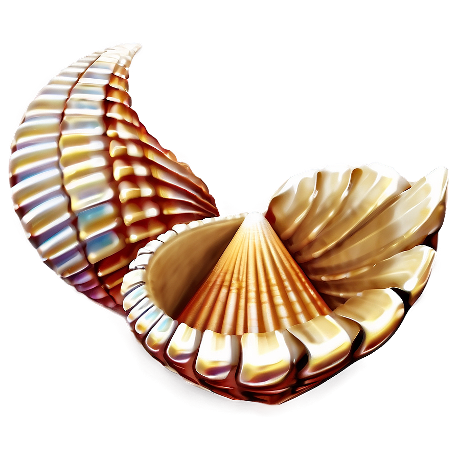 Seashell With Sea Waves Png Gvt99