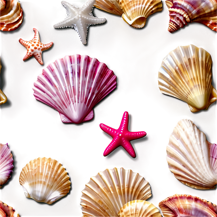 Seashells By The Shore Png Mer