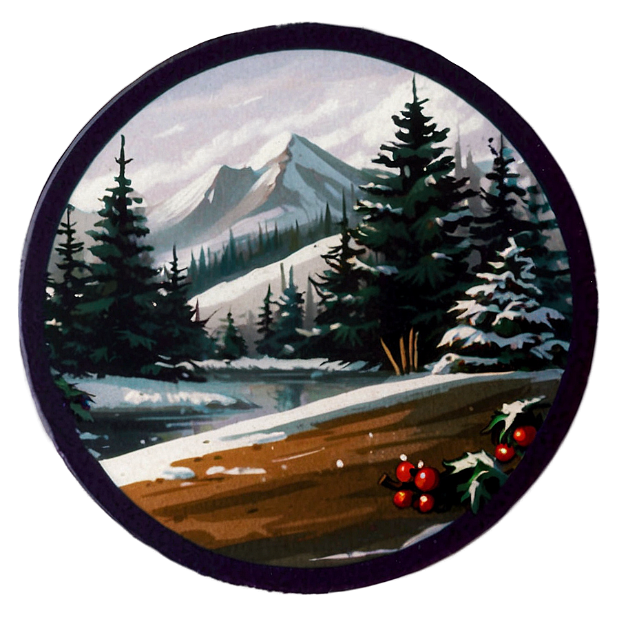 Seasonal Round Sticker Png 06282024