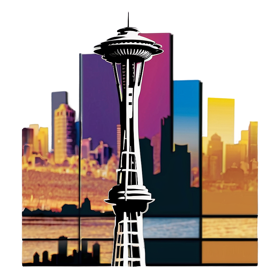 Seattle Skyline Silhouette Png Iin