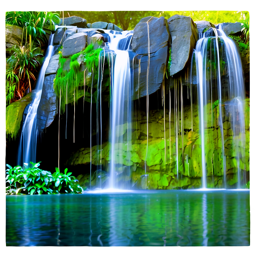 Secluded Waterfall Oasis Photo Png 05212024